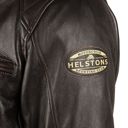 Blouson Helstons TRACK - cuir OLDIES - Marron