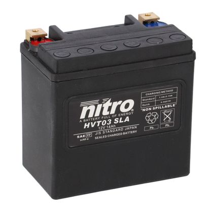 Batteria Nitro HVT 03 AGM chiusa Harley OE 65958-04 Tipo acido Senza manutenzione