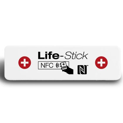 LIFESTICK FAHREN Helmaufkleber - Weiß / Rot