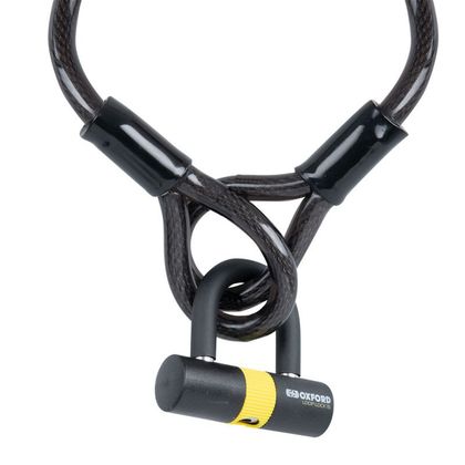 Antirrobo Oxford cable con bloqueo de disco LK221 Loop Lock15 Cable (15 mm x 2,0&nbsp;m) universal - Negro Ref : OD0016 / LK221 
