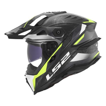 Cască integrală LS2 MX707 EXPLORER EVO NIVRA - Galben / Negru