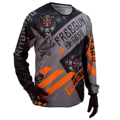 Camiseta de motocross Shot DEVO BANDANA JERSEY GRIS NARANJA 2016 