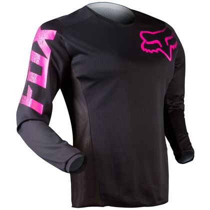 Camiseta de motocross Fox BLACKOUT  MUJER 2023 - Negro / Rosa Ref : FX0851 