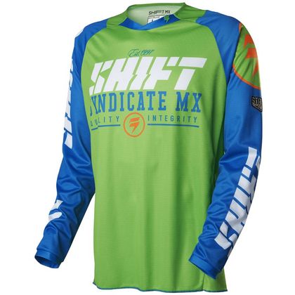 Camiseta de motocross Shift STRIKE JERSEY BLUE/GREEN  2016 Ref : SHF0108 