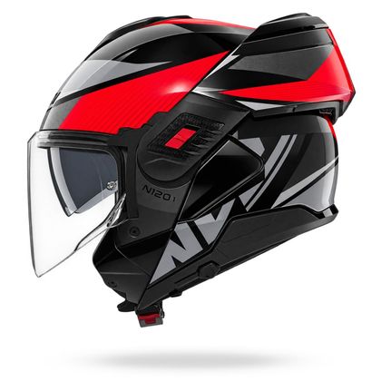 Casque modulable Nolan N120-1 DUETTO - Noir / Rouge Ref : NL1805