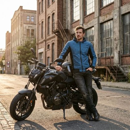 Bunda na motocykel Held CORE - Modrá / Čierna