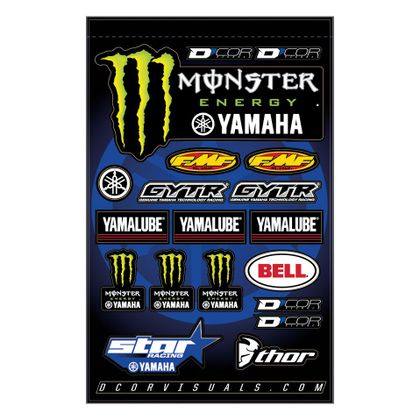 Stickers D'cor Planche Monster Yamaha Star Racing - Bleu