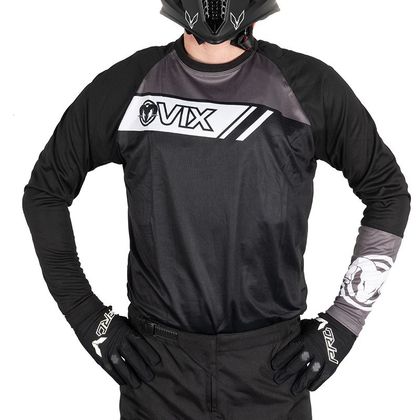 Camiseta de motocross Ovix DRIBBLER  BLACK/GREY 2022 - Negro / Gris