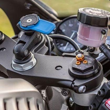 Soporte smartphone Quad Lock potencia de manillar para moto deportiva universal - Negro