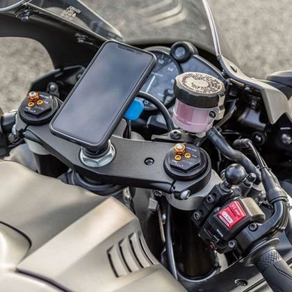 Supporto per smartphone Quad Lock piastra forcella per moto sportive universale - Nero