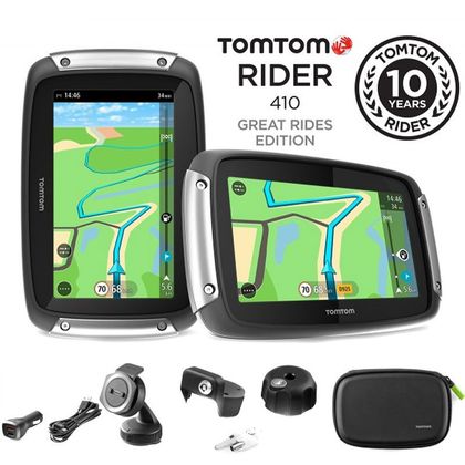 GPS TomTom Rider 410 Pack premium Great Rides edition universel Ref : TM0018 / TT.410-PREMIUM 
