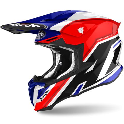Casco de motocross Airoh TWIST 2.0 - SHAKEN 2023 - Azul / Blanco Ref : AR1236 