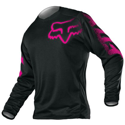 Camiseta de motocross Fox BLACKOUT  MUJER 2023 - Negro / Rosa