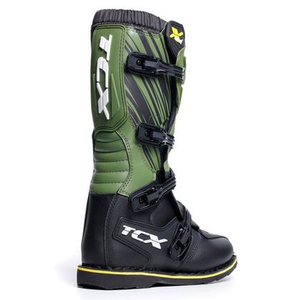 Botas de motocross TCX Boots X-BLAST - BLACK GREEN YELLOW 2023 - Negro / Verde