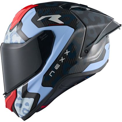 Cască integrală Nexx X.R5R - JAGGO CARBON MAT - Albastru / Roșu