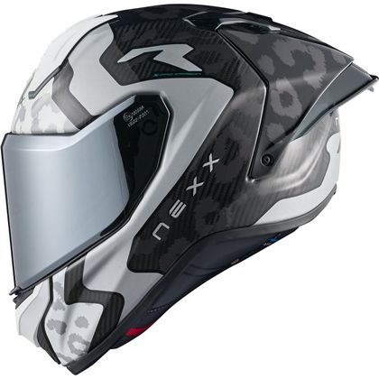 Cască integrală Nexx X.R5R - JAGGO CARBON - Alb / Griș
