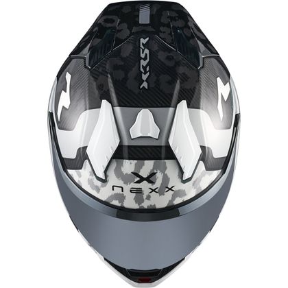 Cască integrală Nexx X.R5R - JAGGO CARBON - Alb / Griș