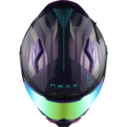Cască integrală Nexx X.WST3 - NEON DRIVE - Carbune / Violet