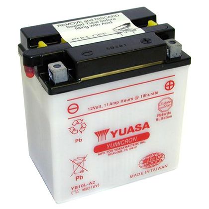 Batería Yuasa YB10L-A2 abierta sin ácido Tipo ácido