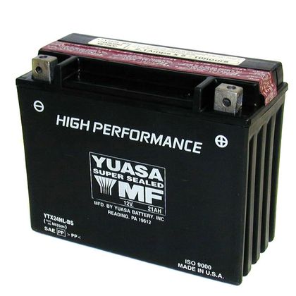Batería Yuasa YTX24HL-BS AGM abierta con pack de ácido H Tipo ácido