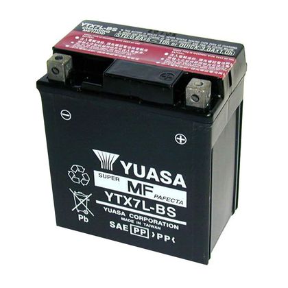 Batería Yuasa YTX7L-BS AGM abierta con pack de ácido Tipo ácido