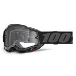 Masque cross 100% ACCURI 2 ENDURO MOTO Noir - Clair 2025