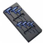 Clé Torx Module d'outils 7 clés males Torx en T - plateau plastique