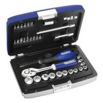 Boite à outils Coffret douilles & cliquet 1/4''