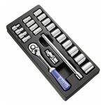 Clé à cliquet Module d'outils douilles et cliquet 1/2'' - plateau plastique
