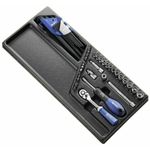 Boite à outils Module d'outils douilles et cliquets 1/4'' - plateau plastique