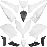Kit carénage blanc-noir brillant (14 pièces) maxi-scooter