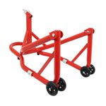 Béquille STAND MOTO P2R AVANT FIXATION SOUS TE DE FOURCHE ACIER ROUGE (HAUTEUR 68 cm)