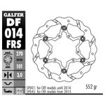 Disque de frein Wave Flottant - avant