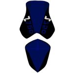 Housse de selle Bleu Marine/Noir/Lettres Bleues Marines