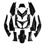 negro brillante (12 piezas) maxi-scooter