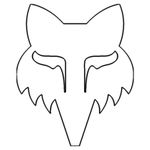  FOX HEAD 4" - DIE CUT VINYL Stickers