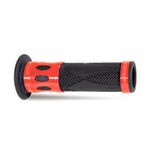Poignées de guidon 728 Noir/Alu Rouge 22/25