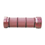 Poignées de guidon 866 Chrome/Rouge 24-28