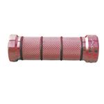 Poignées de guidon 866 Chrome/Rouge 22/25