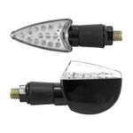 Clignotant MOTO HINO 17 LEDS BASE ABS TRANSPARENT - 17 L 58mm - H 28mm 45mm HOMOLOGUE ECE PAIRE