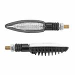 Clignotant SEQUENTIEL MOTO SAGATA 24 LEDS BASE ABS TRANSPARENT - L 103mm - H 25mm 26mm HOMOLOGUE CE PAIRE