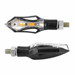 Clignotant SEQUENTIEL MOTO SAKADO 9 LEDS BASE ABS TRANSPARENT - HOMOLOGUE CE PAIRE