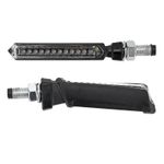 Clignotant SEQUENTIEL MOTO FUJI 12 LEDS BASE ABS TRANSPARENT - L 79mm - H 11mm 18mm HOMOLOGUE E PAIRE