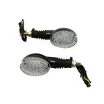 Clignotant MOTO ISUMI 18 LEDS BASE ABS TRANSPARENT - L 110mm - H 43mm 54mm HOMOLOGUE ECE PAIRE