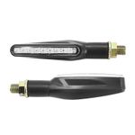 Clignotant SEQUENTIEL MOTO SAGAE 9 LEDS BASE ABS TRANSPARENT - L 87mm - H 19mm 25mm HOMOLOGUE CE PAIRE