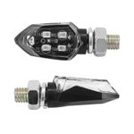 Clignotant MOTO INZAY 5 LEDS BASE ABS TRANSPARENT - L 35mm - H 18mm 16mm HOMOLOGUE CE PAIRE