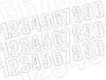 Numéros 2 16x7,5cm blanc