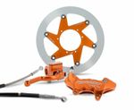 Kit complet freinage Kit freinage complet Top Race roue 17'' étrier Aerotec® axial 6 pistons - orange