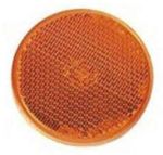  RONDE REFLECTOR Ø55MM ORANJE MET KLEEFMIDDEL Lichten