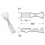  VROUWELIJKE KLEM FRKW Ø 0,5/0,85 - PACK X50 TYPE 090 FRKW FW Aansluitingen